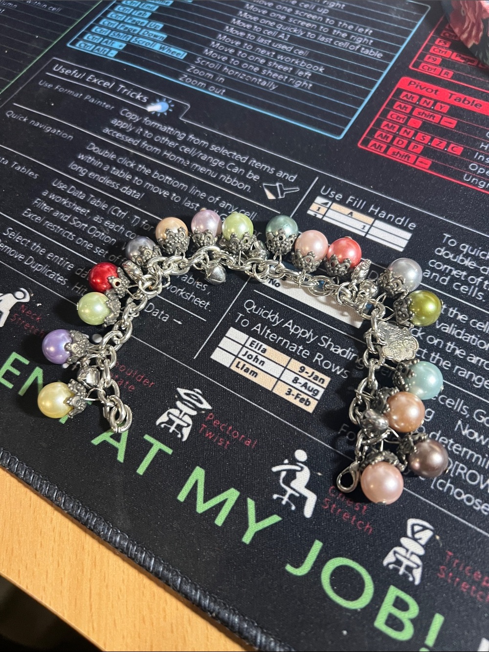 Chloe + Isabel Pastel Multicolor Pearl Charm Bracelet